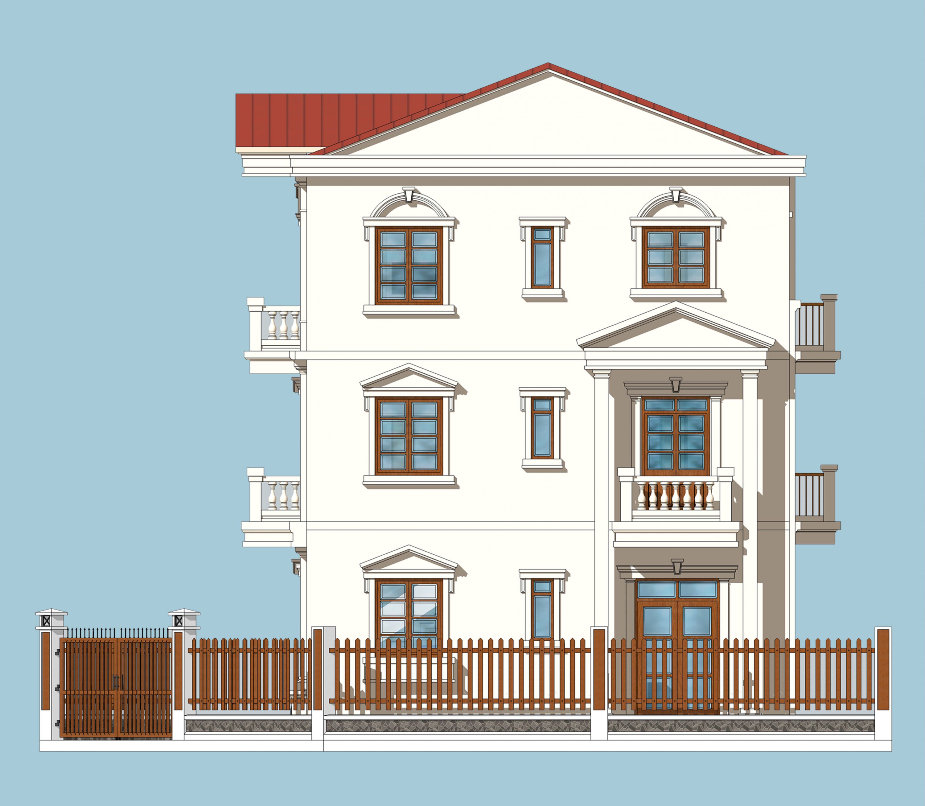 Liên kế 3 tầng căn bìa