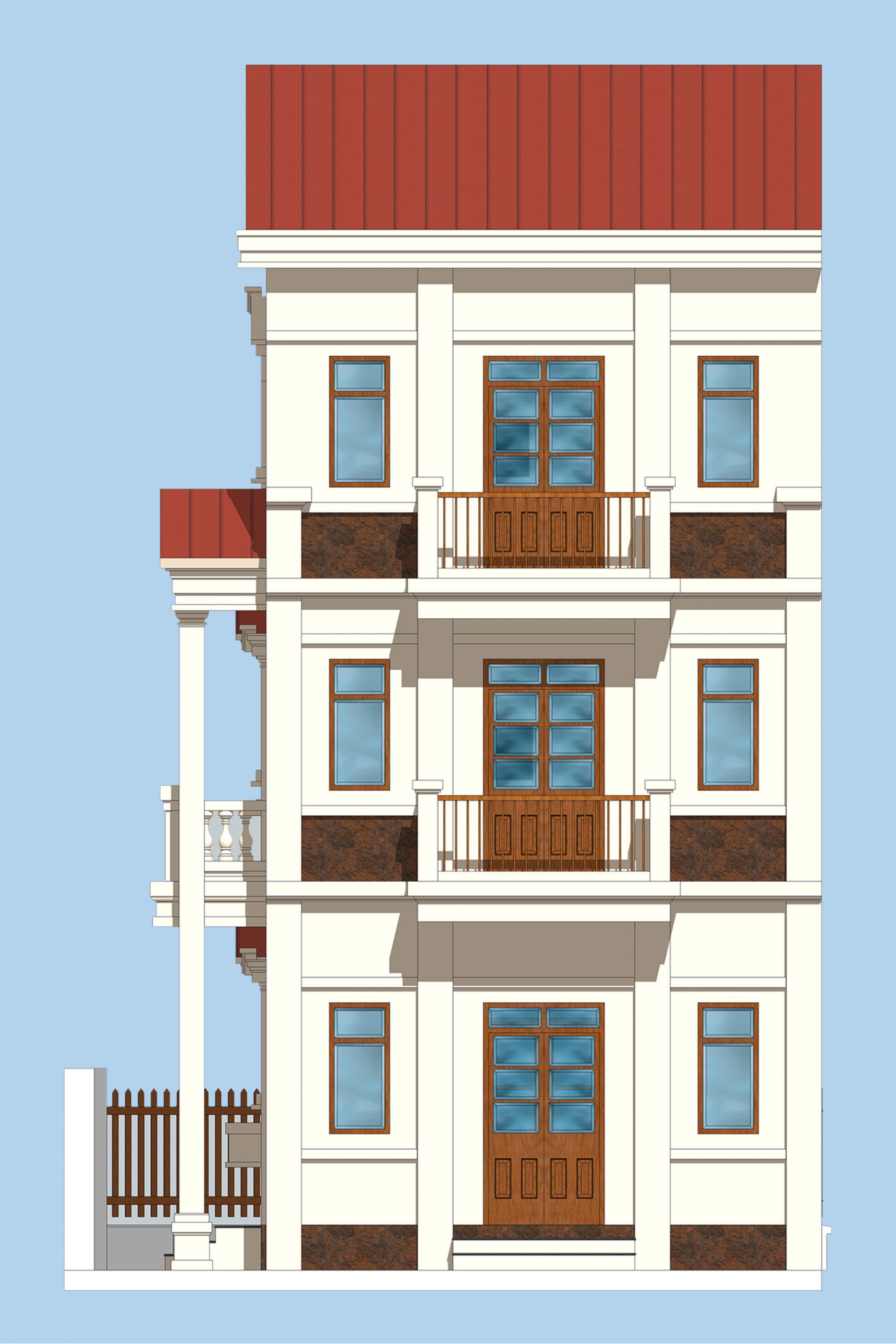 Liên kế 3 tầng căn bìa