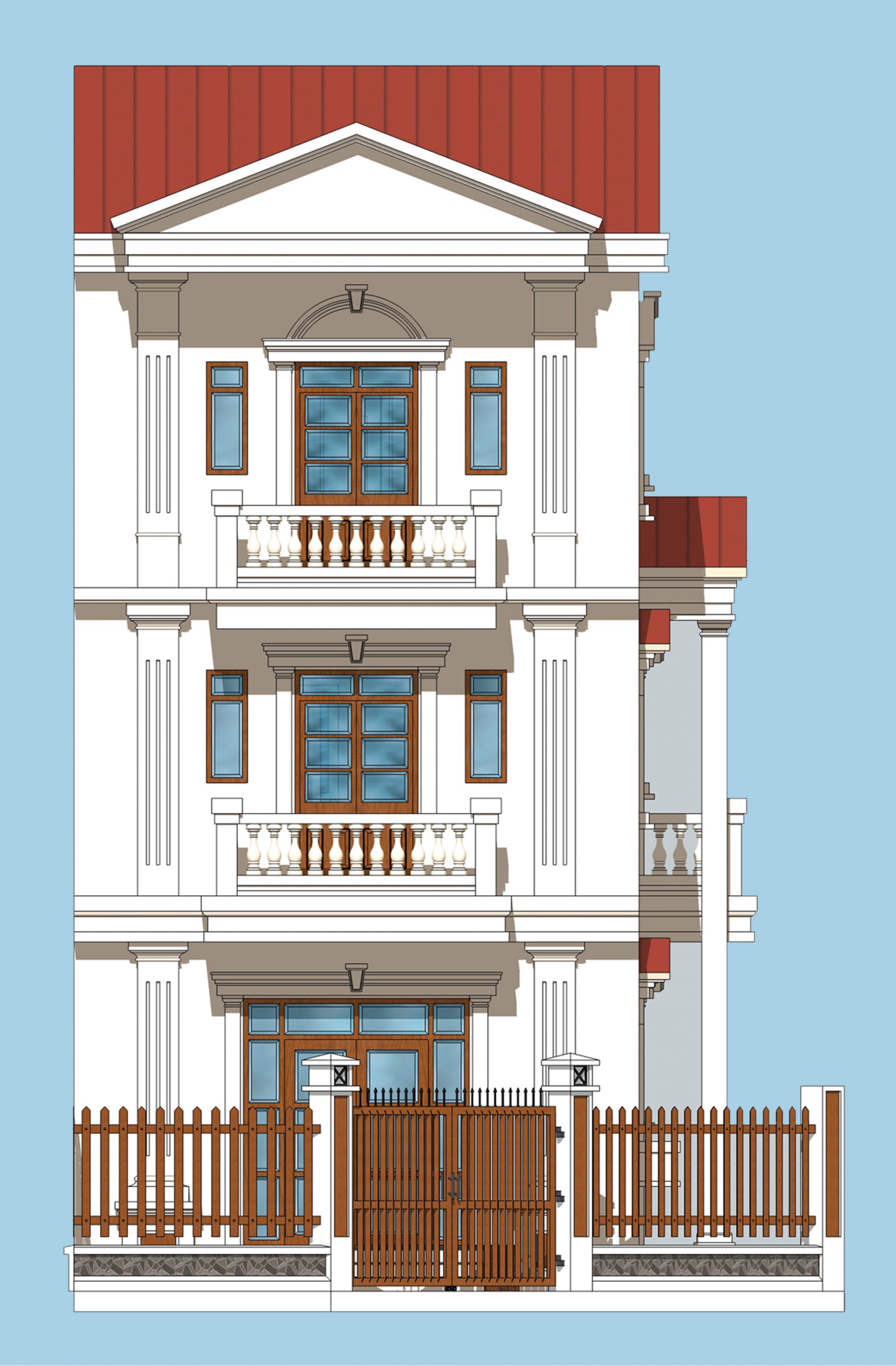 Liên kế 3 tầng căn bìa