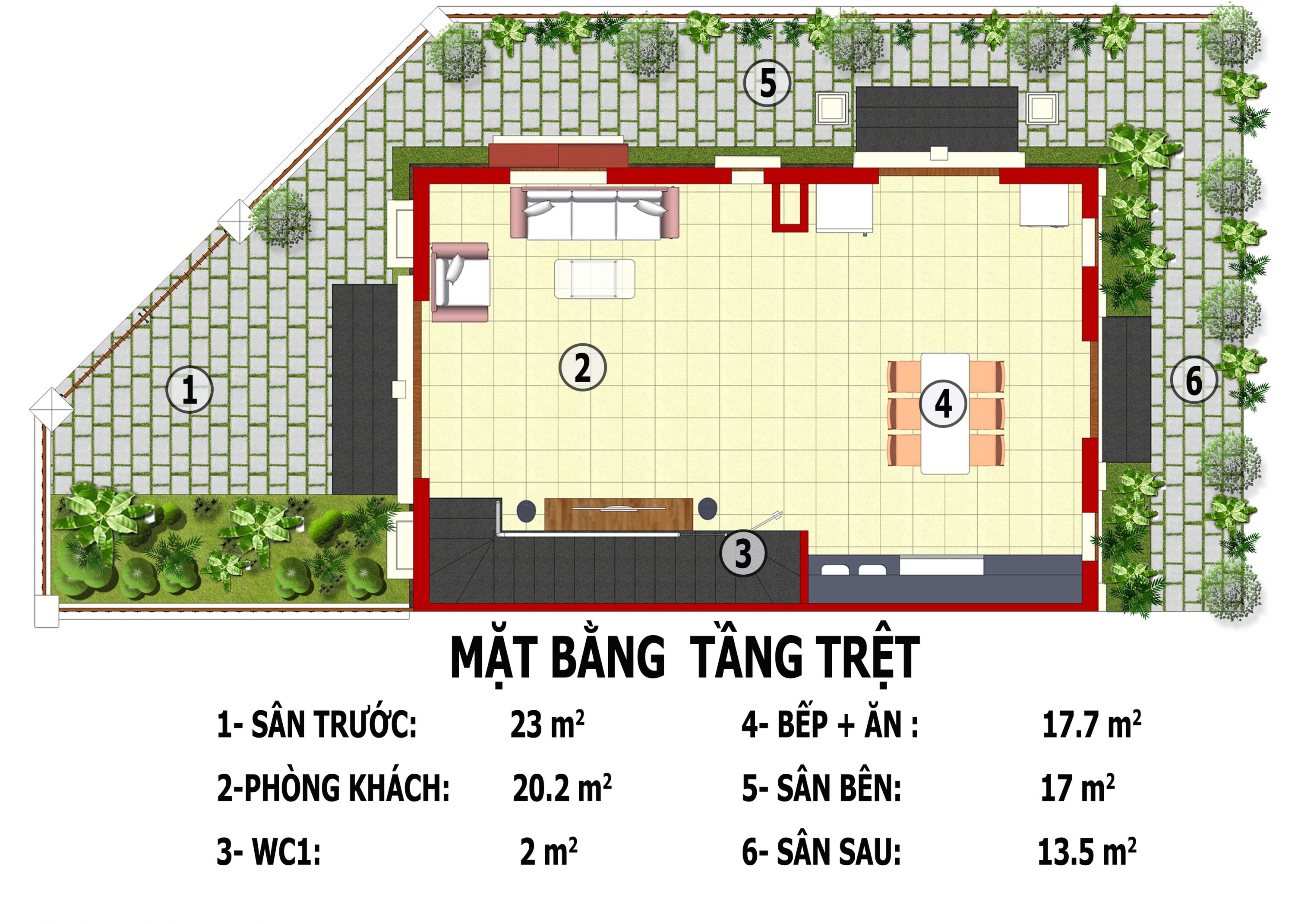 Liên kế 3 tầng căn bìa