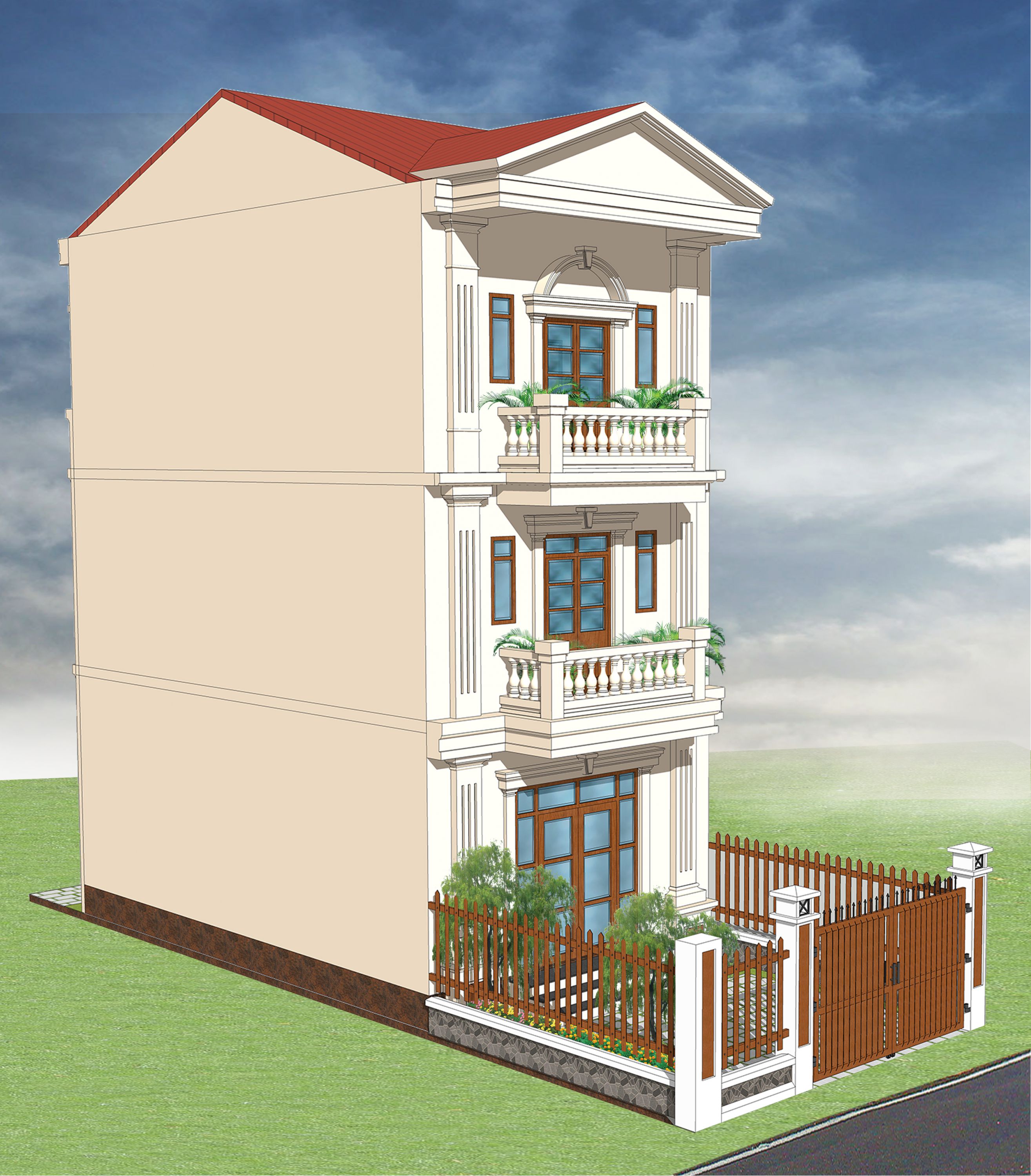 Liên kế 3 tầng căn giữa