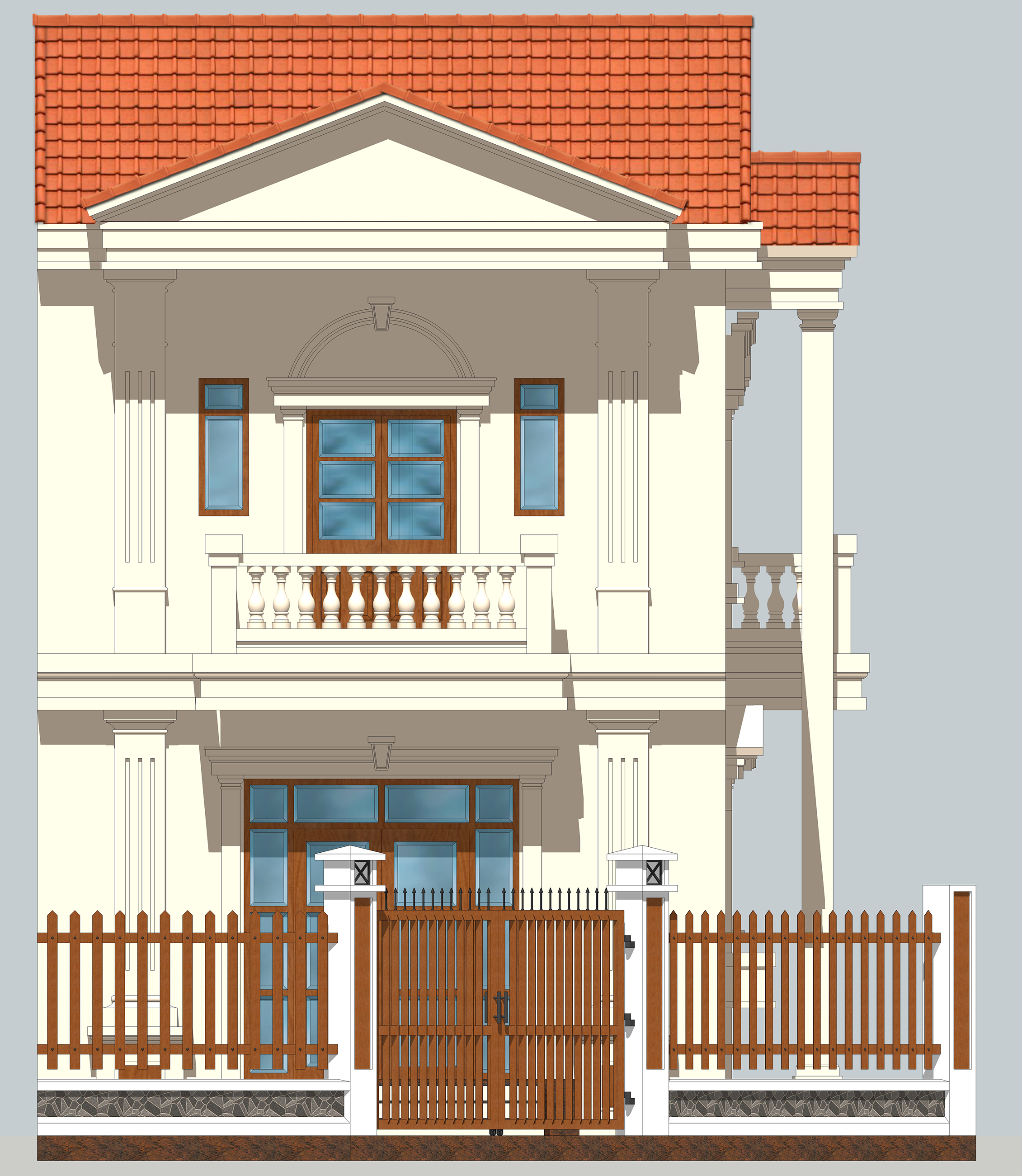 Liên kế 2 tầng căn bìa