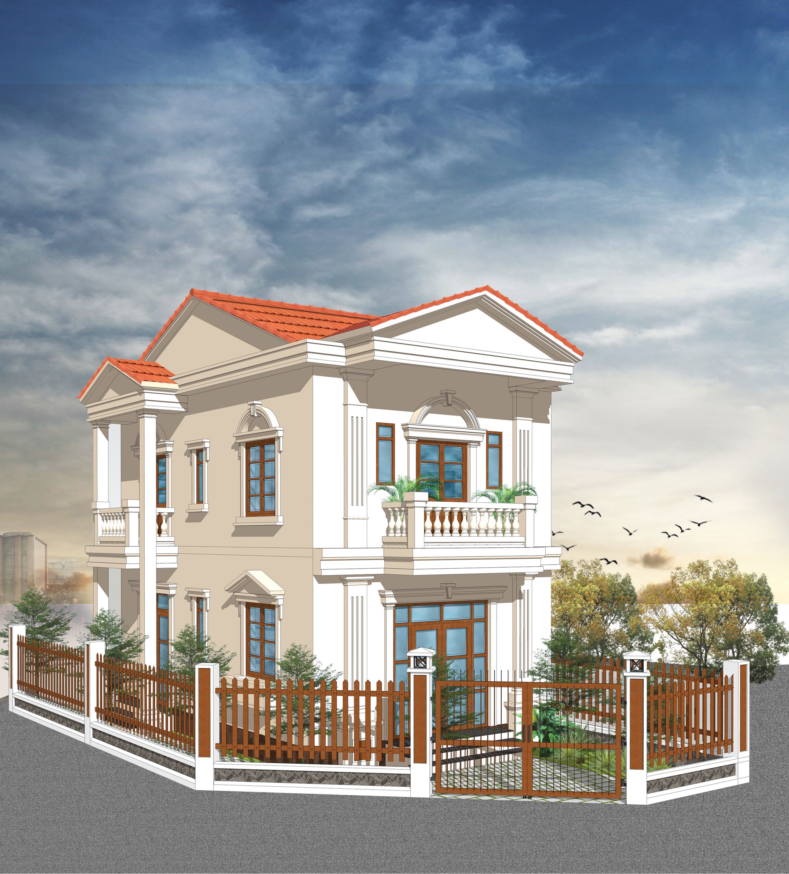 Liên kế 2 tầng căn bìa